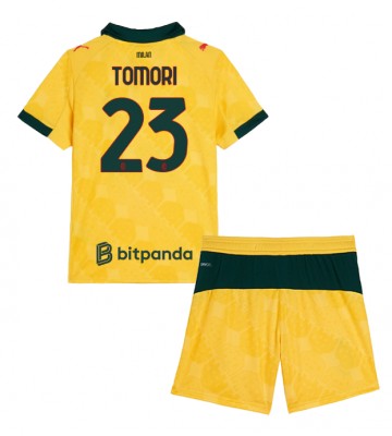 AC Milan Fikayo Tomori #23 Tredjetrøje Børn 2025-26 Kortærmet (+ Korte bukser)